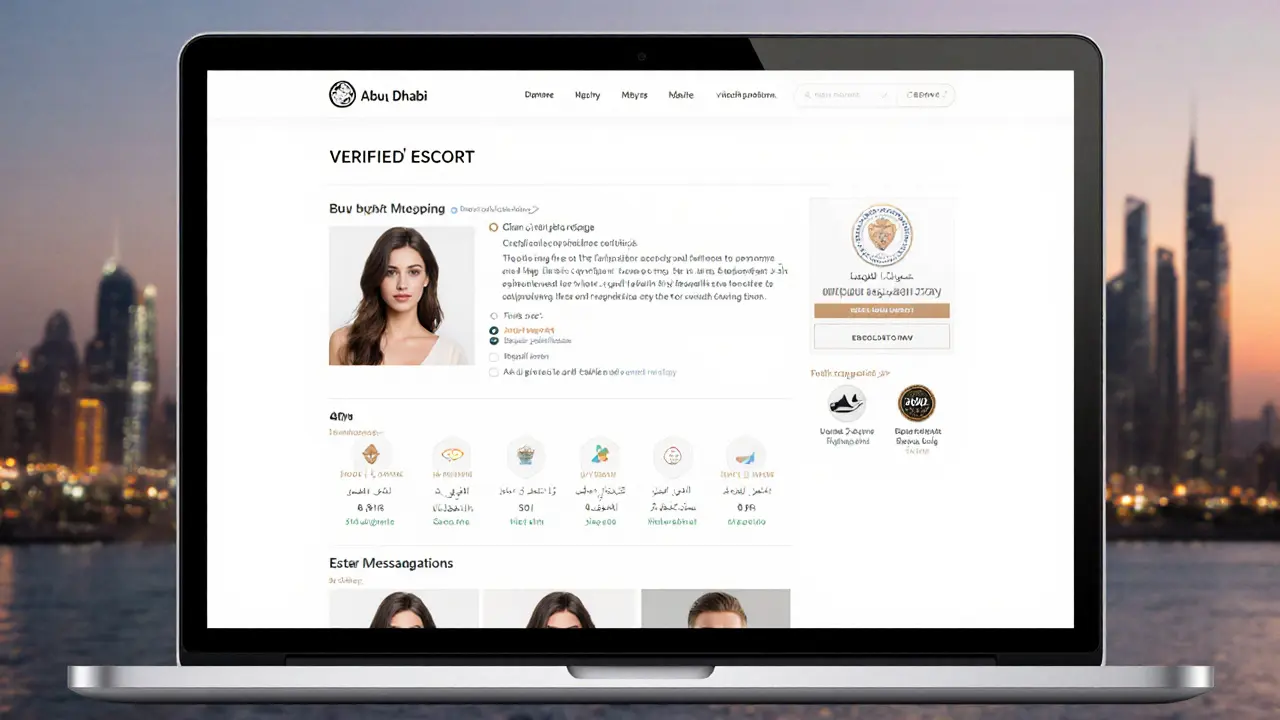 A professional website displaying verified escort profiles with clean design and certification badges.