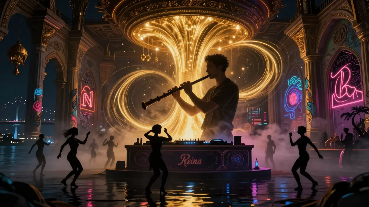 Reina nightclub on the Bosphorus where traditional Turkish instruments blend with modern beats.